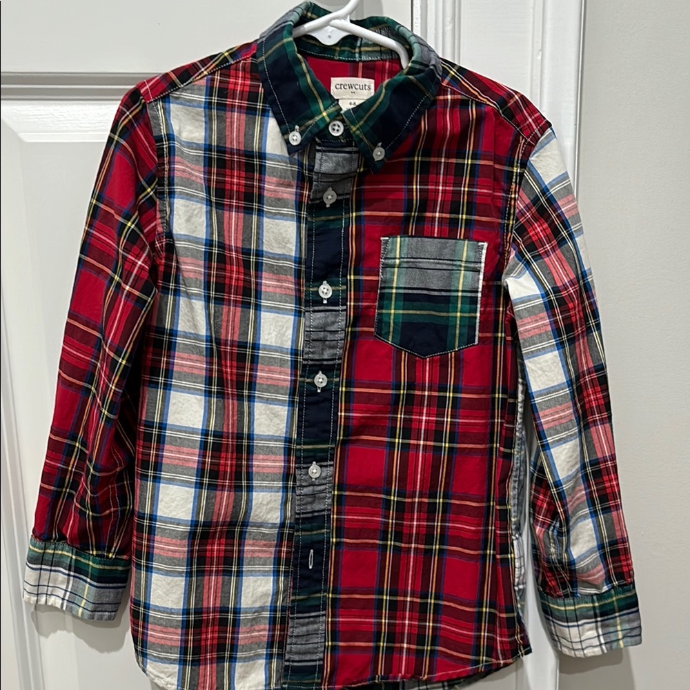 Crewcuts Kids Plaid Shirt - Red and Blue